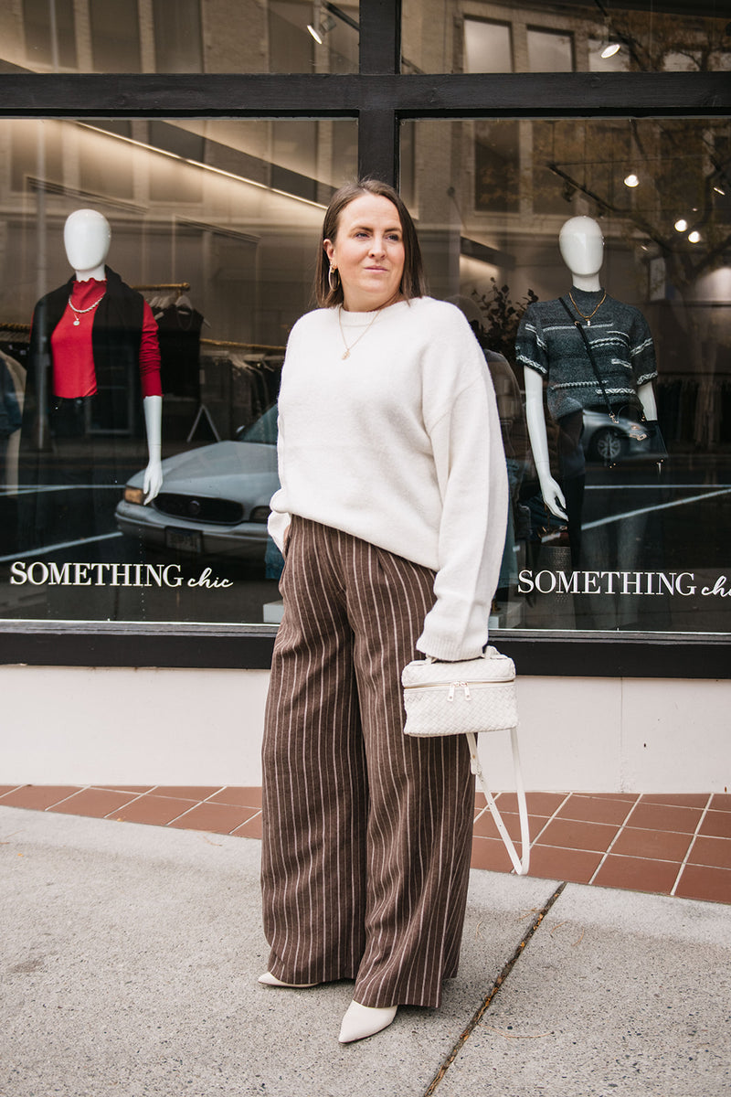 PINSTRIPE WIDE LEG PANT