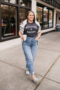 MISTLETOE & MARTINIS BOYFRIEND TEE