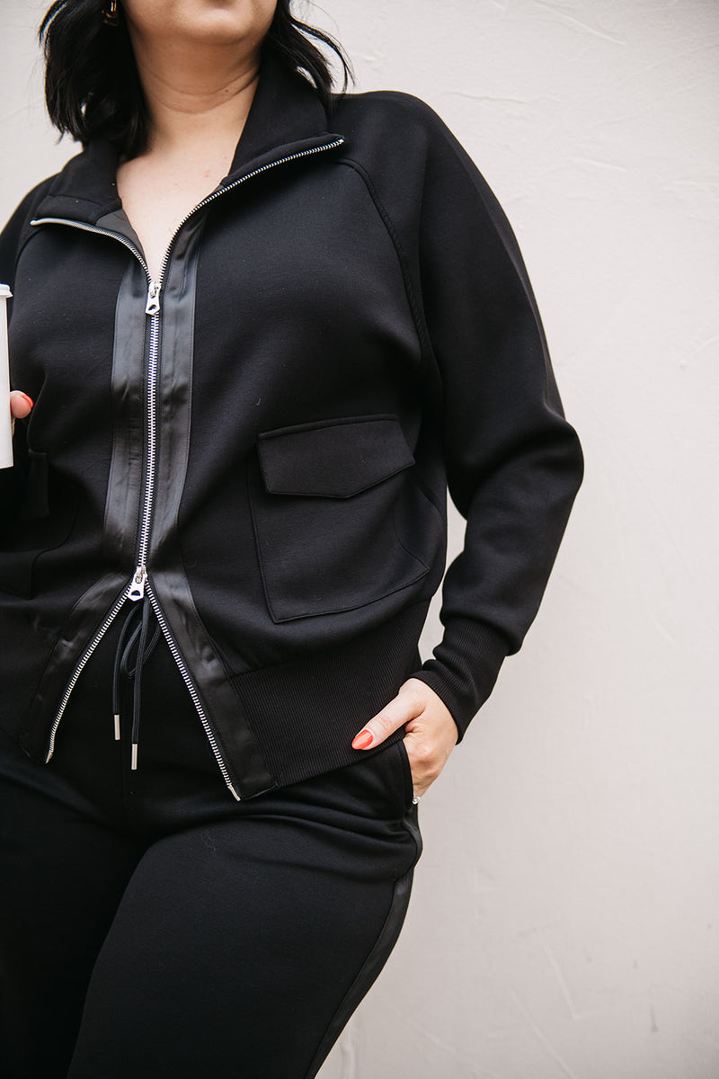 SOFT KNIT SATIN TRIM PANT