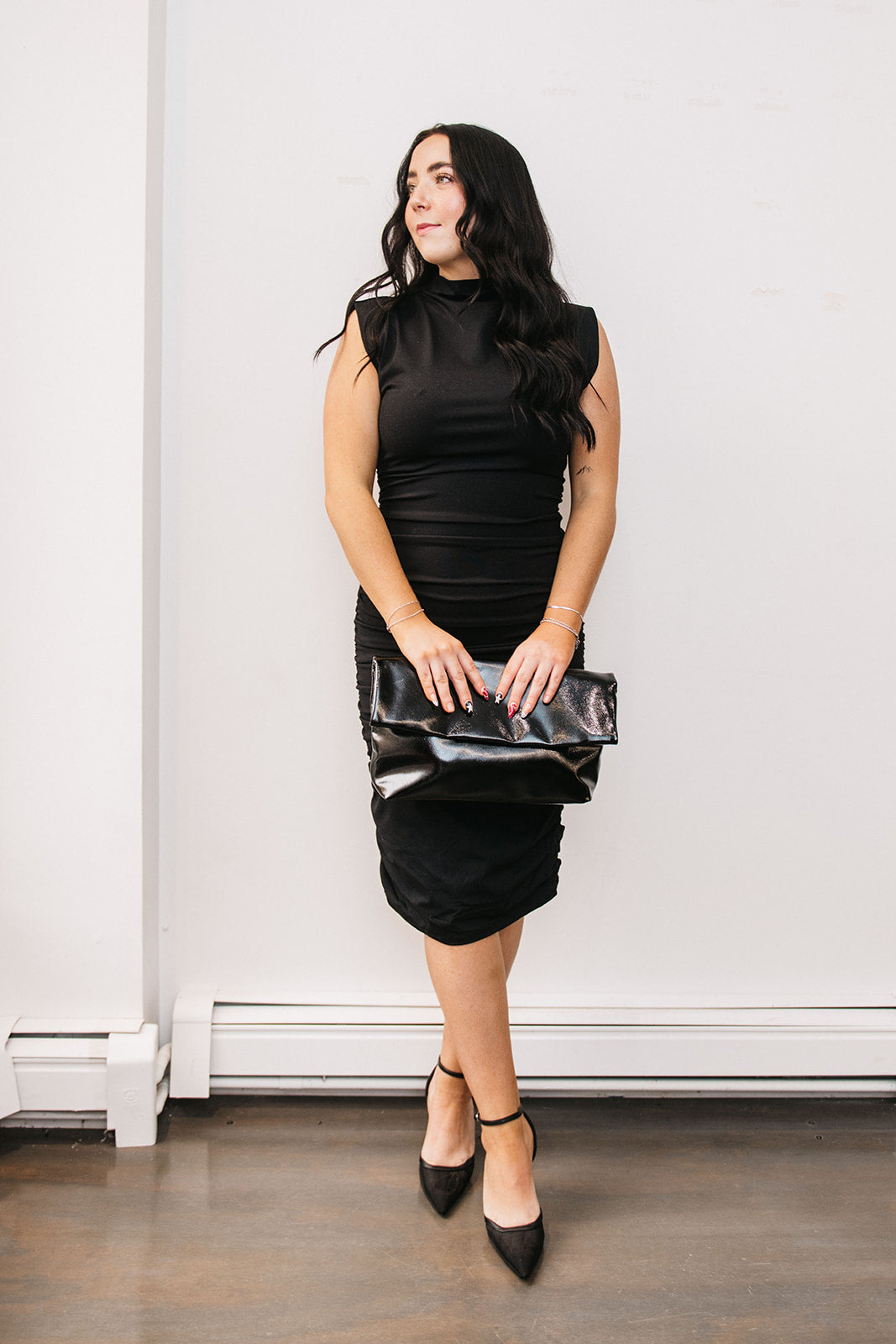 bodycon mock neck dress Ribbed Mock Neck Side Slit Sleeveless Bodycon Maxi Dress