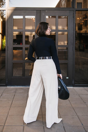 CORDUROY WIDE LEG PANTS