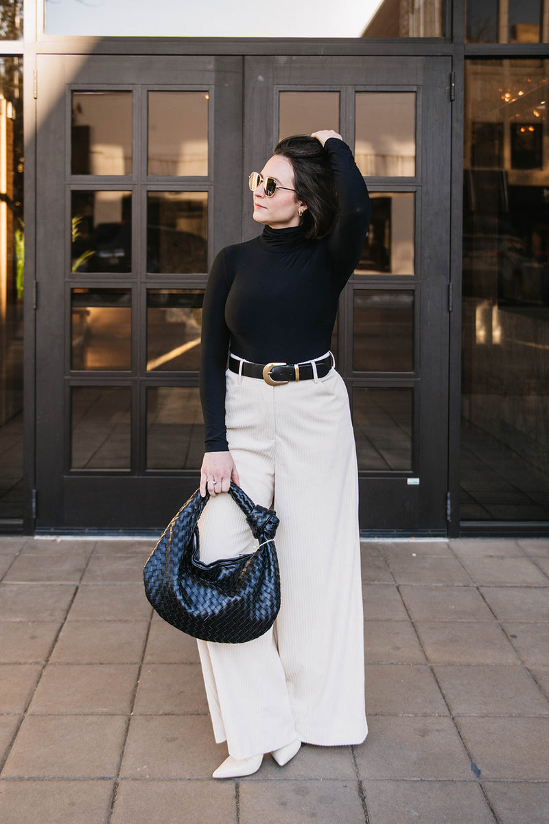 CORDUROY WIDE LEG PANTS