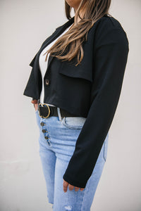 CROPPED TRENCH JACKET