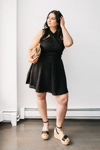 WRAP NECK DRESS