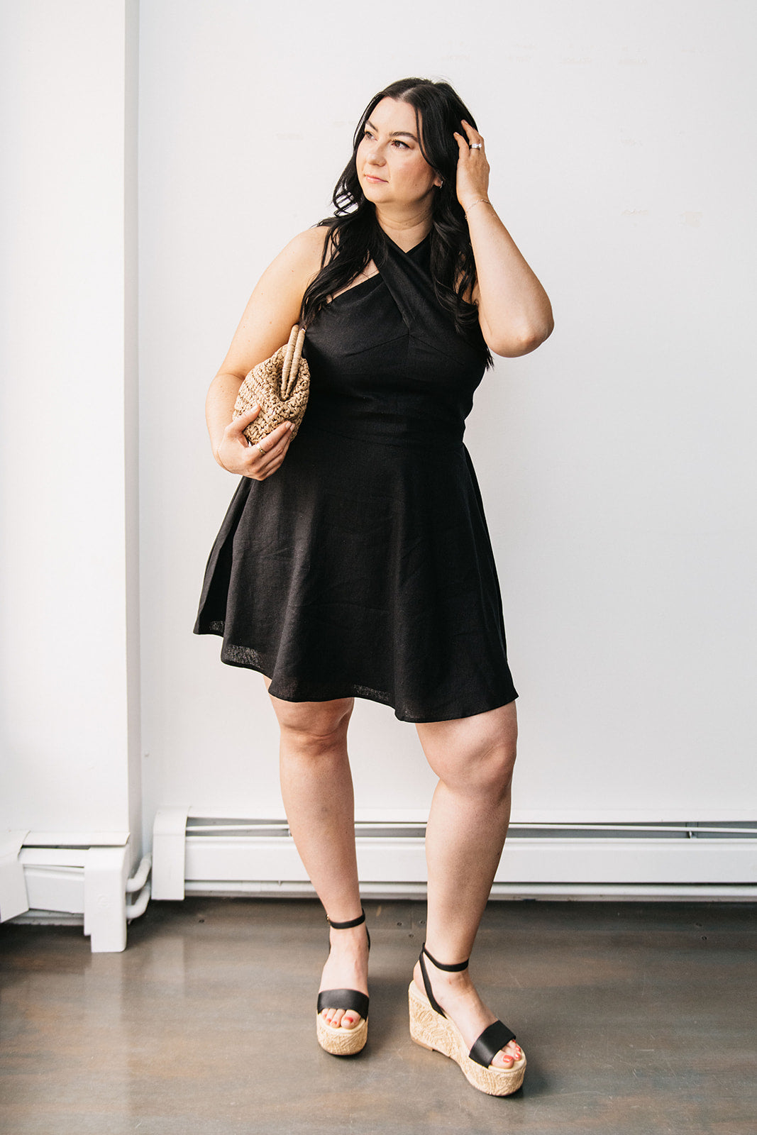 WRAP NECK DRESS – SOMETHINGchic Clothing WRAP NECK DRESS – SOMETHINGchic Clothing