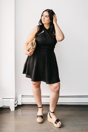 WRAP NECK DRESS