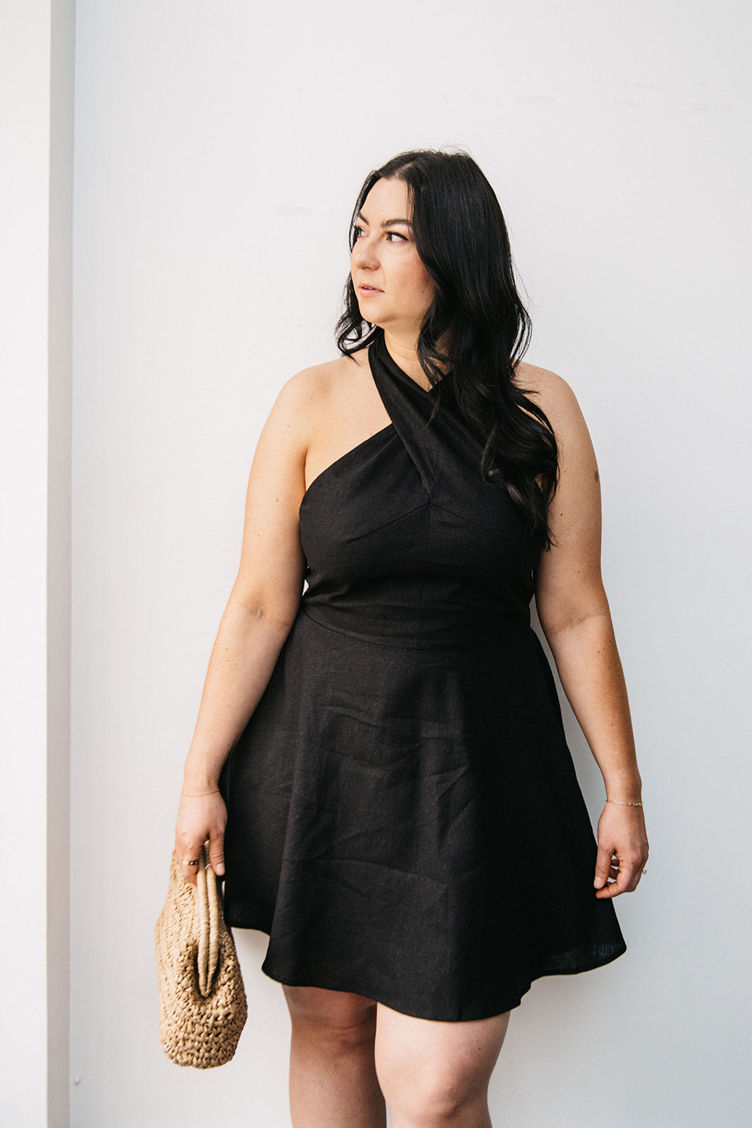 WRAP NECK DRESS – SOMETHINGchic Clothing WRAP NECK DRESS – SOMETHINGchic Clothing