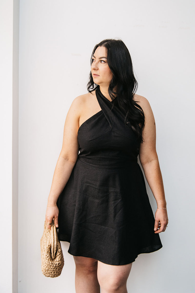 WRAP NECK DRESS