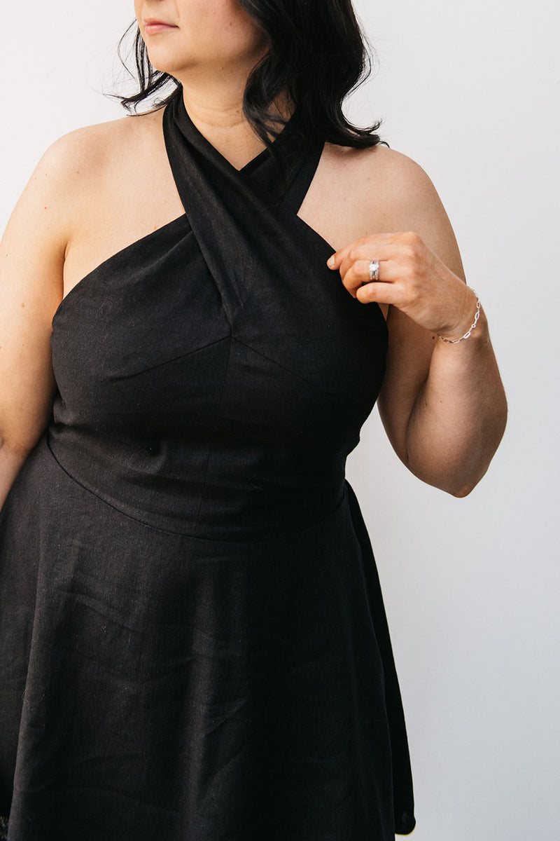 WRAP NECK DRESS