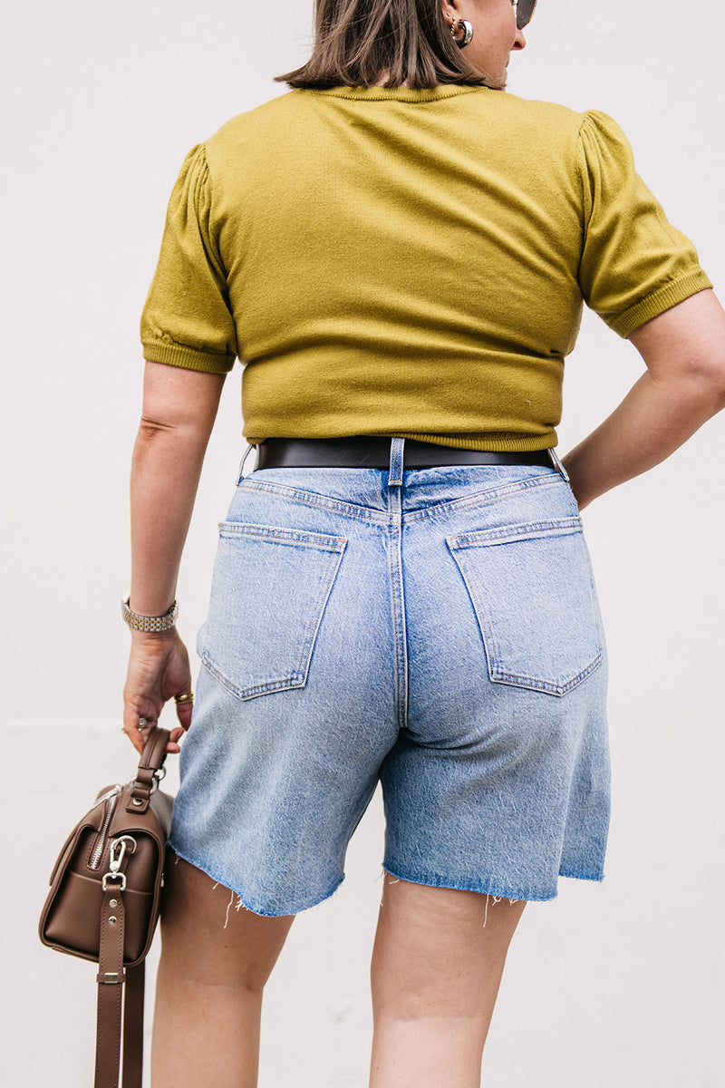 KAYLEE HIGH RISE PINCHED STRAIGHT SHORT