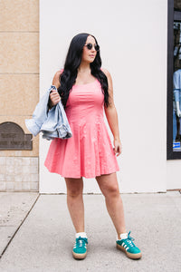 STRETCH COTTON SKATER DRESS