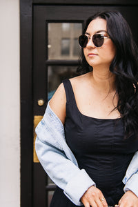STRETCH COTTON SKATER DRESS