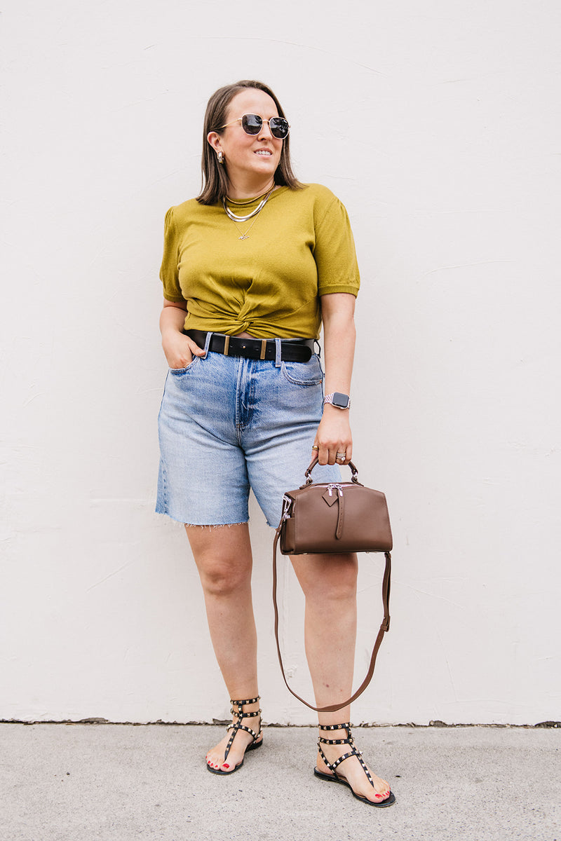 KAYLEE HIGH RISE PINCHED STRAIGHT SHORT