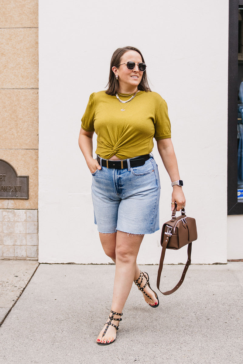 KAYLEE HIGH RISE PINCHED STRAIGHT SHORT