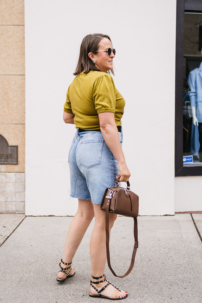 KAYLEE HIGH RISE PINCHED STRAIGHT SHORT