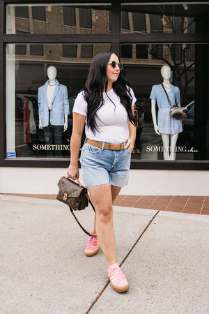 ANDIE HIGH RISE CUT OFF SHORT