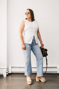 BUTTON UP VEST TOP