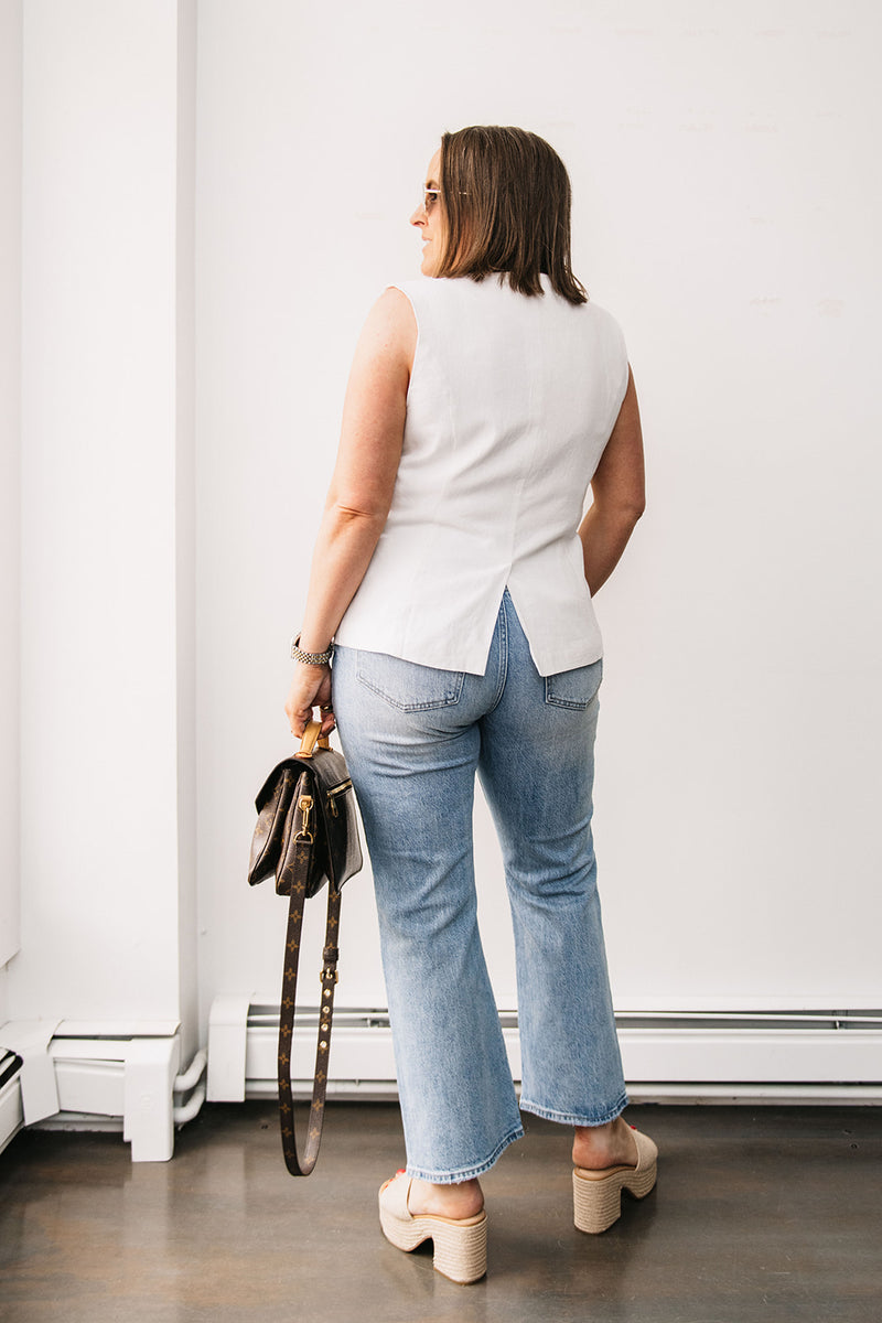 BUTTON UP VEST TOP
