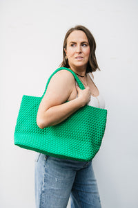 LARGE WOVEN NEOPRENE TOTE
