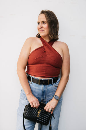 TWIST NECK CROP TOP