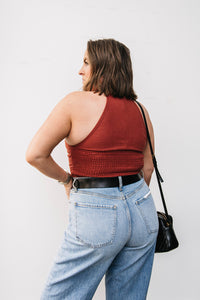 TWIST NECK CROP TOP