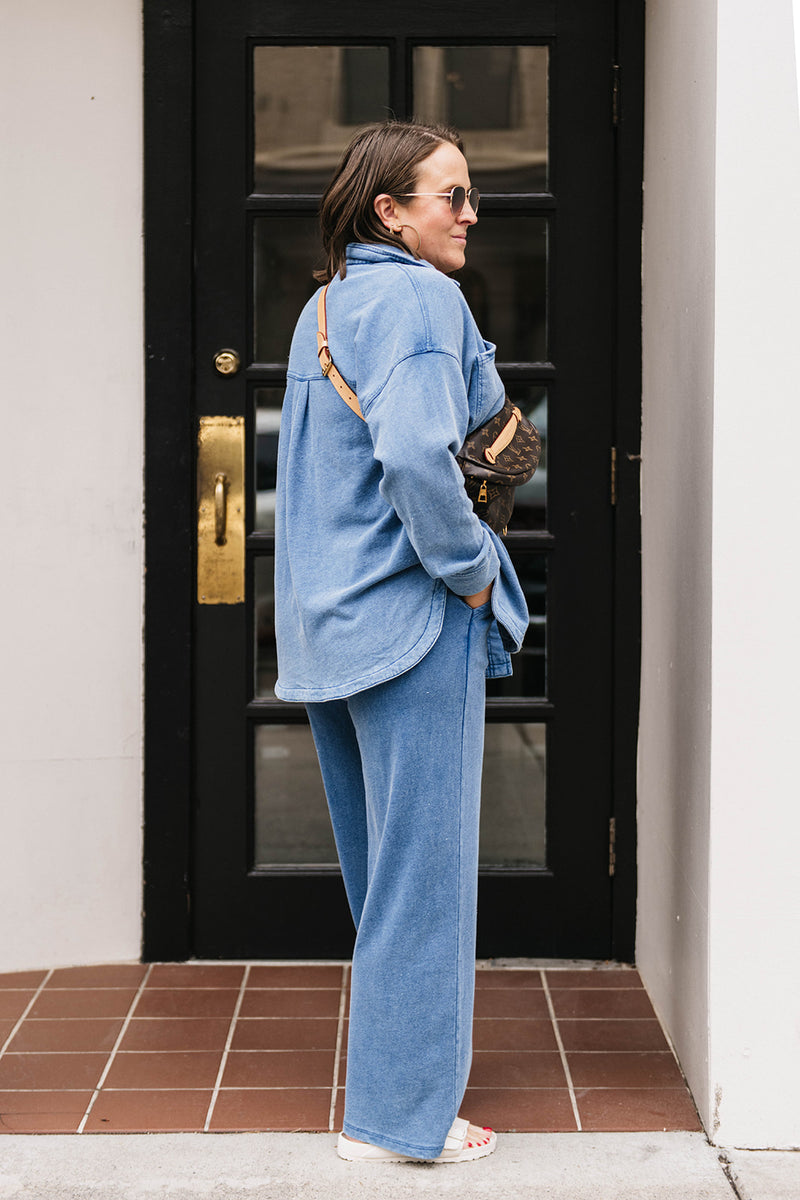 KNIT DENIM JACKET