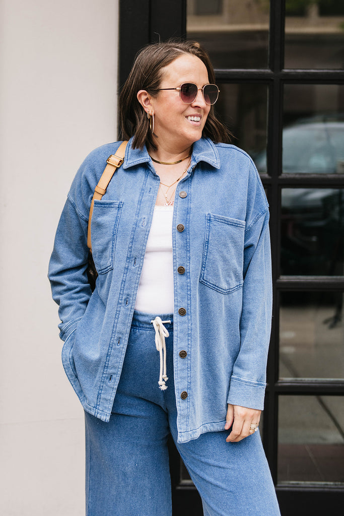 KNIT DENIM JACKET