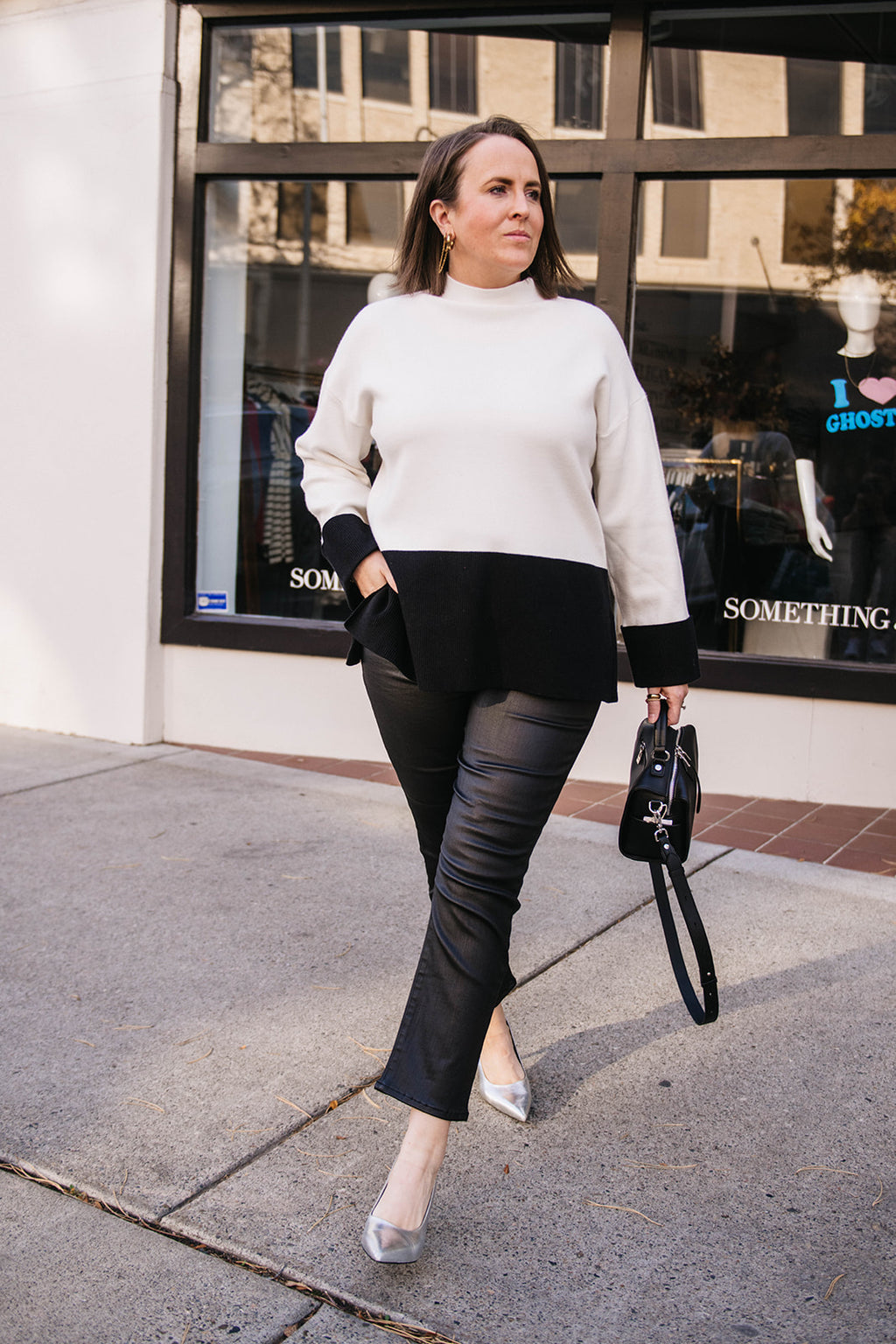 COLORBLOCK TURTLENECK SWEATER