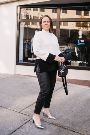 COLORBLOCK TURTLENECK SWEATER