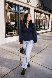 FRONT BOW RUCHED TOP