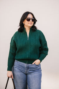 RIBBED ZIPPER CARDIGAN