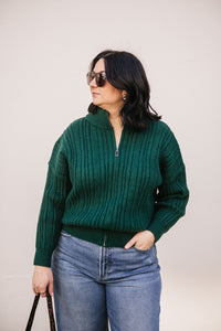 RIBBED ZIPPER CARDIGAN