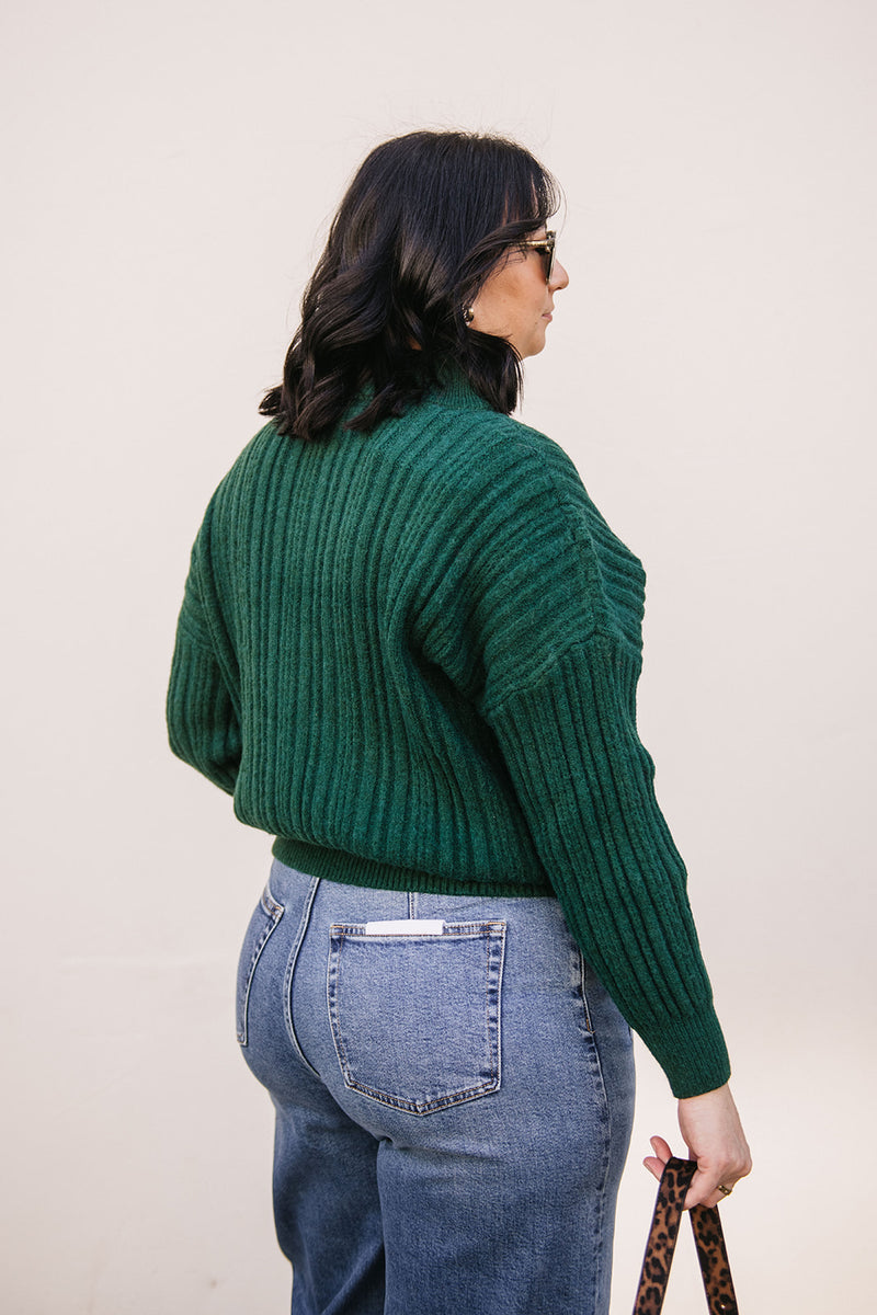 RIBBED ZIPPER CARDIGAN