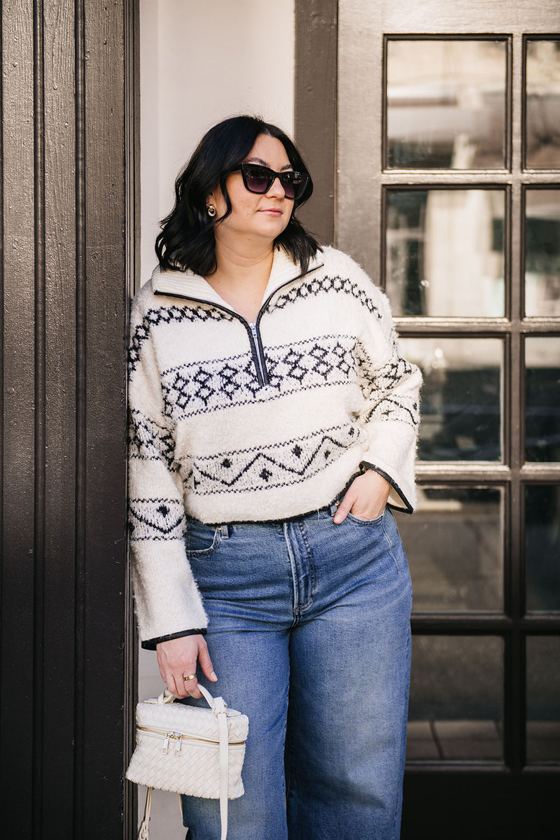 COZY HALF ZIP SWEATER