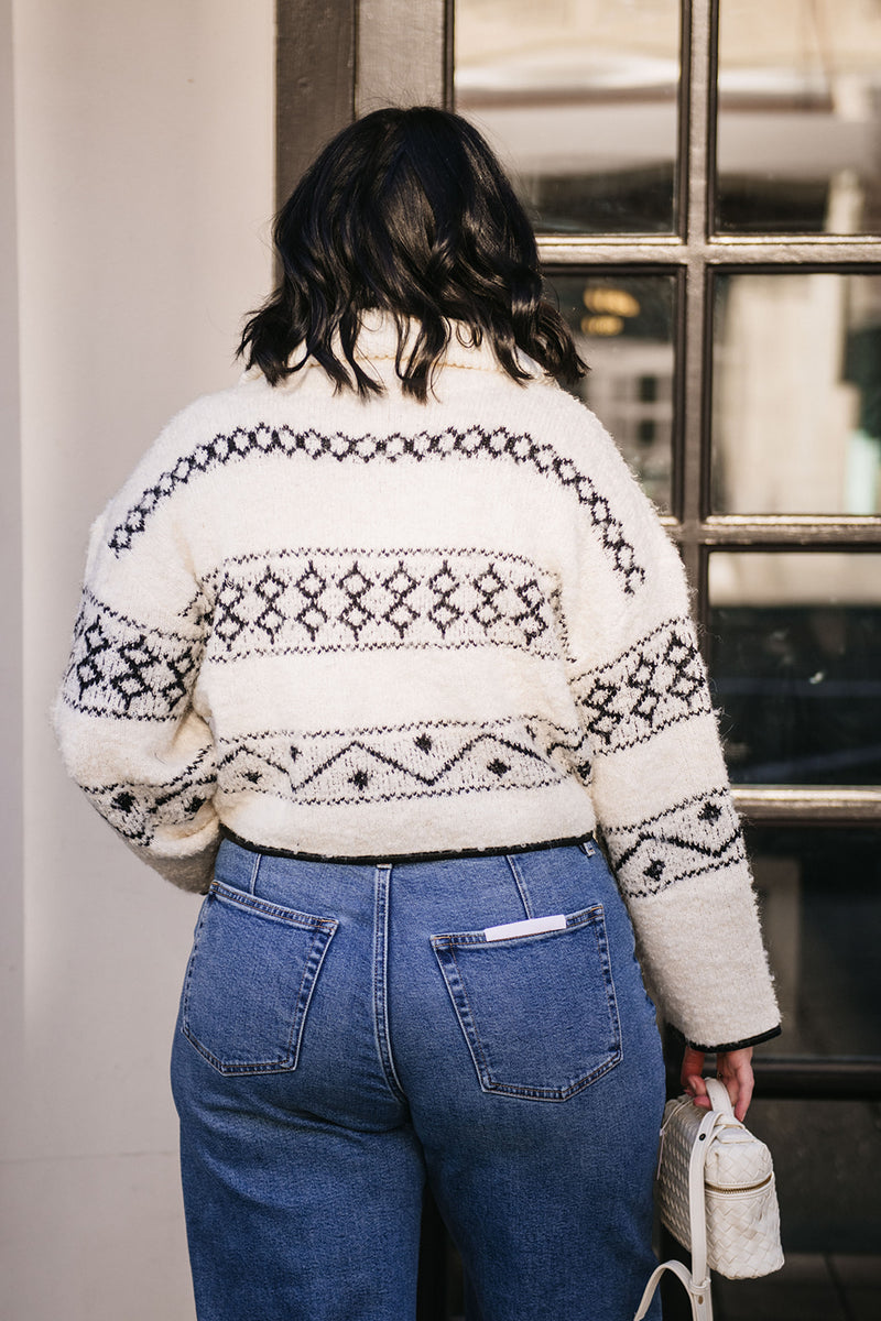 COZY HALF ZIP SWEATER