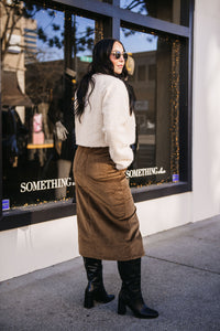 CROPPED COLLARLESS JACKET