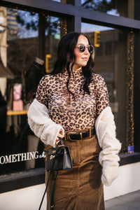 SEMI SHEER LEOPARD TOP