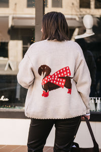 DACHSHUN CARDIGAN SWEATER