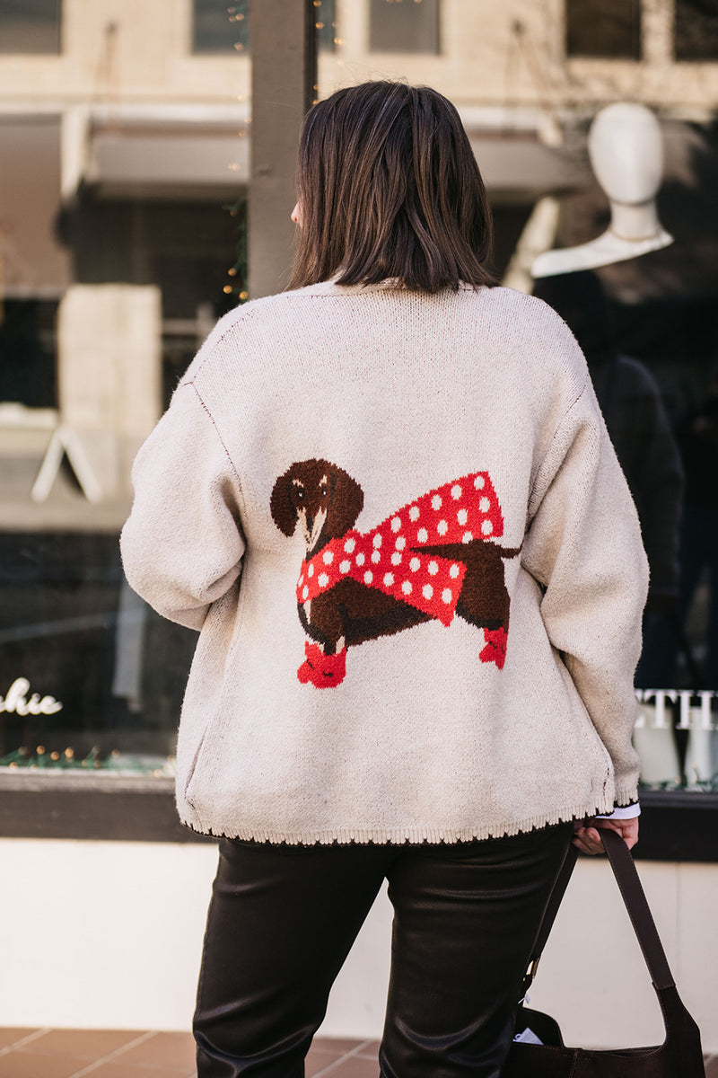 DACHSHUN CARDIGAN SWEATER