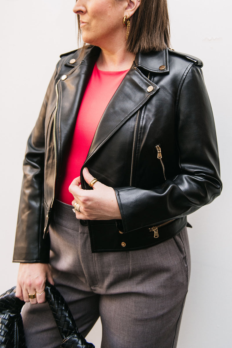 FAUX LEATHER JACKET