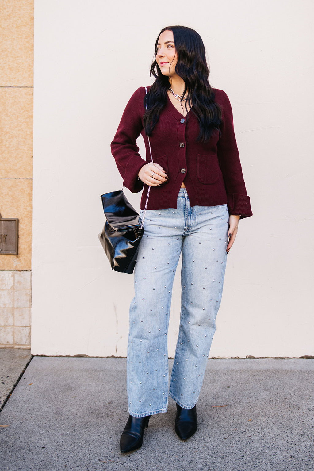 AERON V-NECK CARDIGAN SWEATER