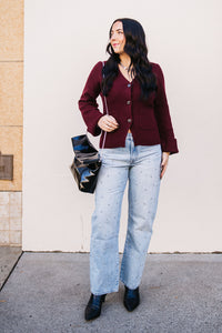 AERON V-NECK CARDIGAN SWEATER
