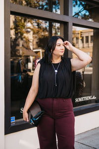 PLEATED MESH TOP