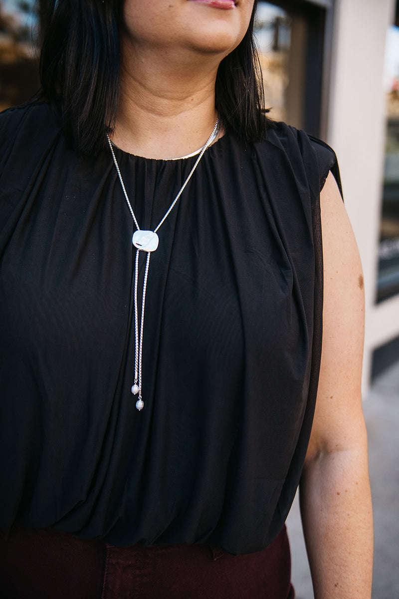 PLEATED MESH TOP