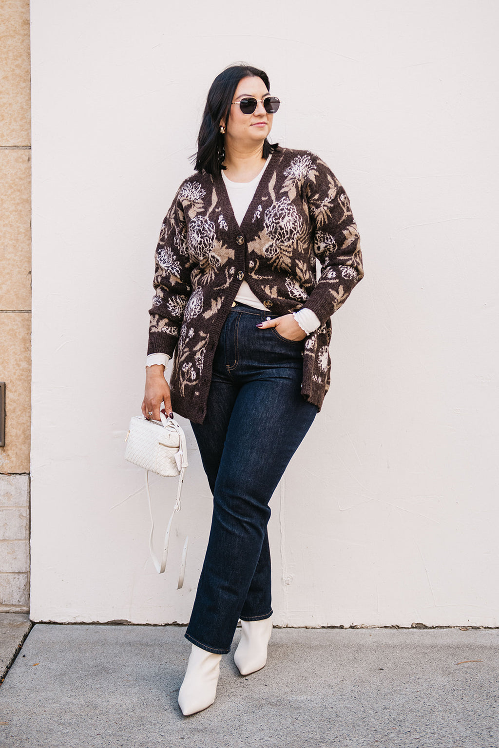 LONG JACQUARD CARDIGAN