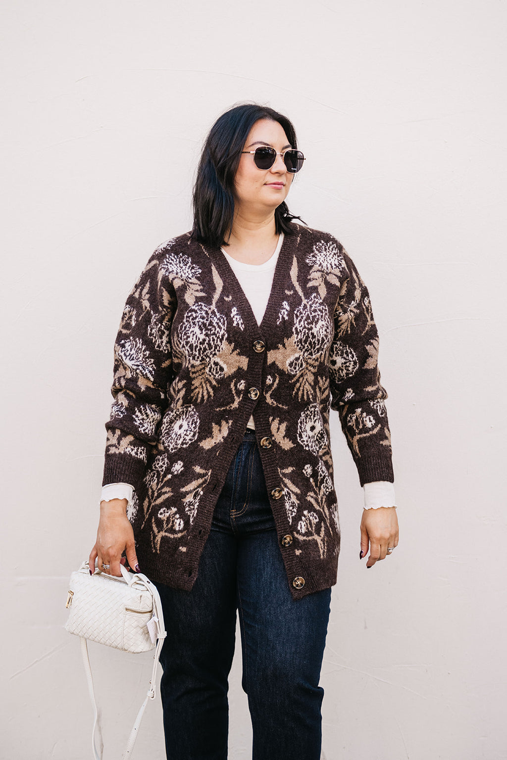 LONG JACQUARD CARDIGAN