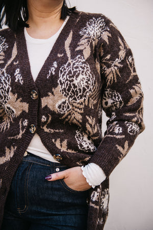 LONG JACQUARD CARDIGAN