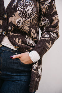 LONG JACQUARD CARDIGAN