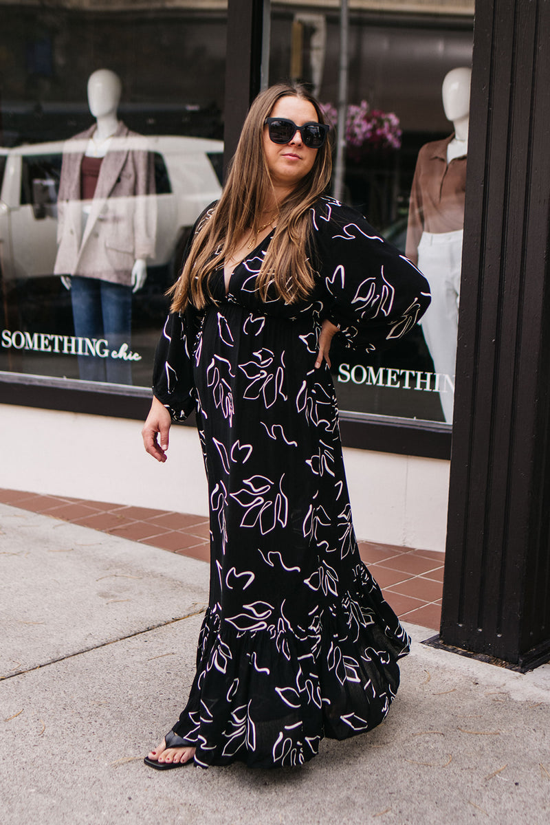 ABSTRACT MAXI DRESS