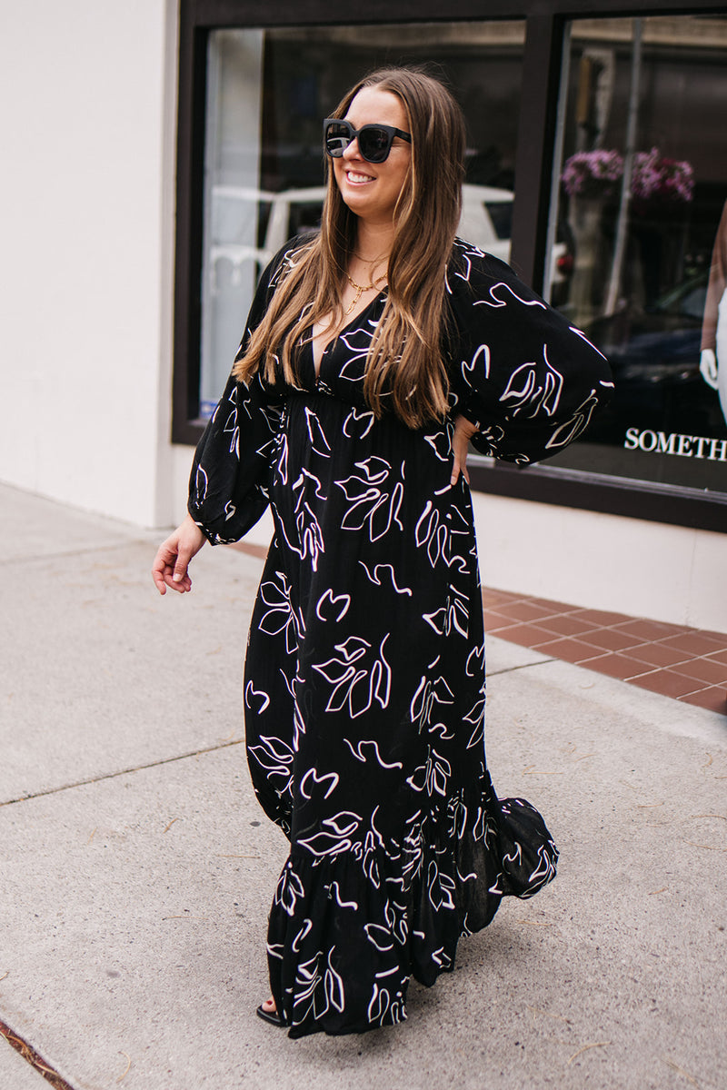 ABSTRACT MAXI DRESS